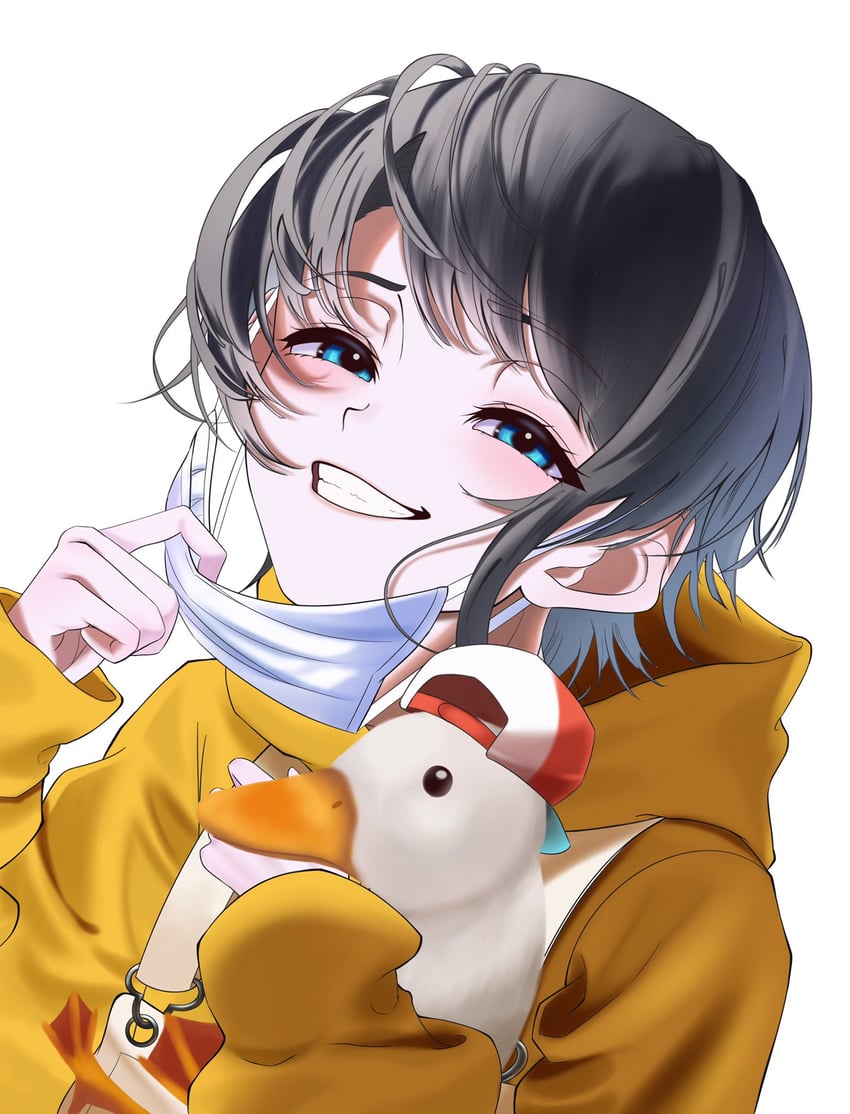 oozora subaru and subaru duck (hololive) drawn by sutami_kyu