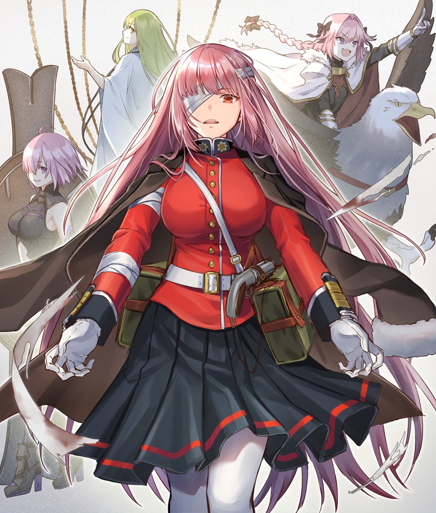 mash kyrielight, astolfo, florence nightingale, enkidu, and hippogriff (fate and 2 more) drawn by tamu_(tamurarucaffe1226)