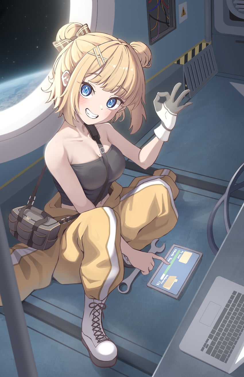 watson amelia (hololive and 2 more) drawn by zeolch
