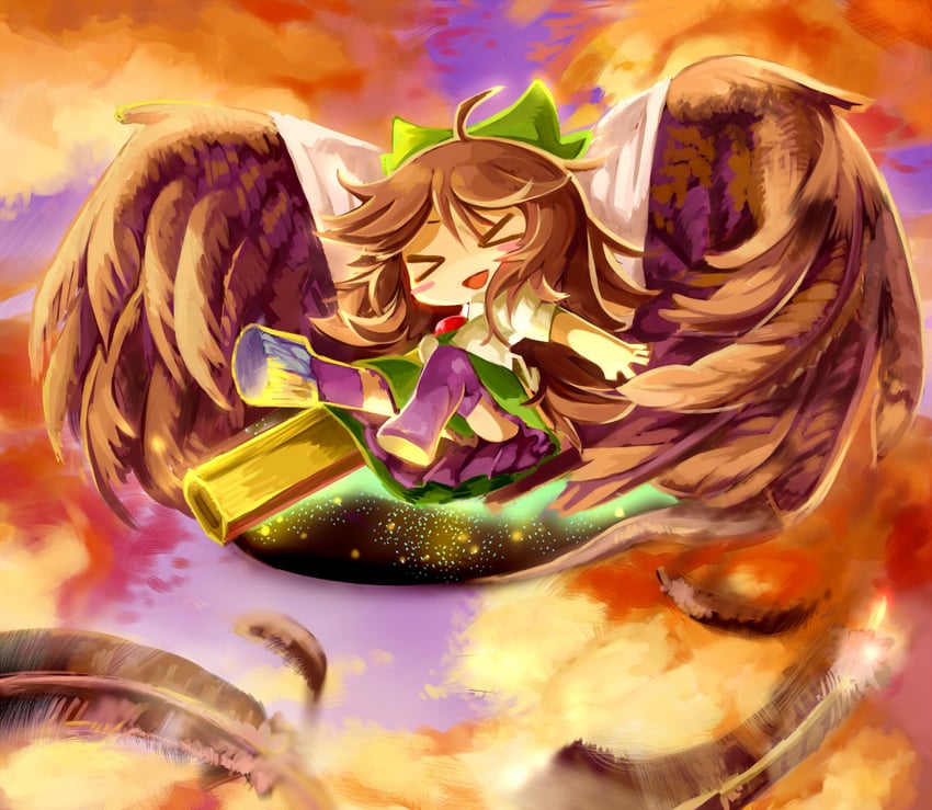 reiuji utsuho and nadeko (touhou and 1 more) drawn by ayuki_(47881314)