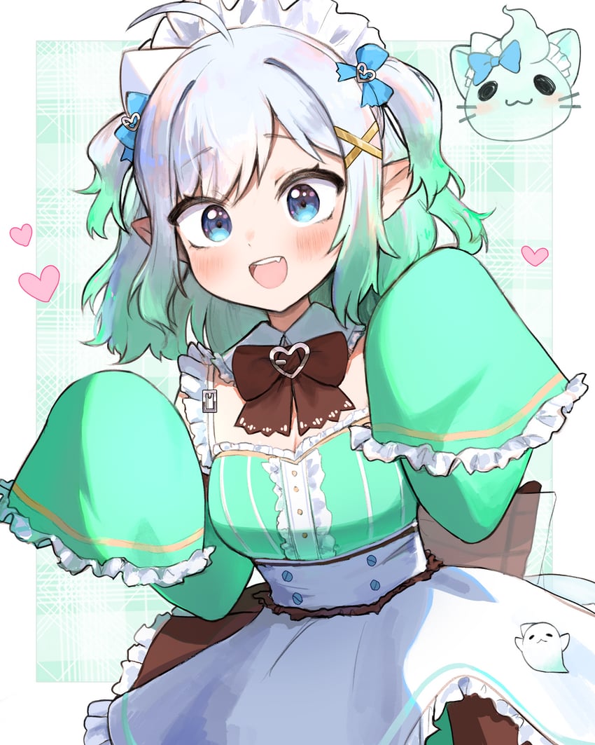 mint fantome and wisps (indie virtual youtuber) drawn by daemo72