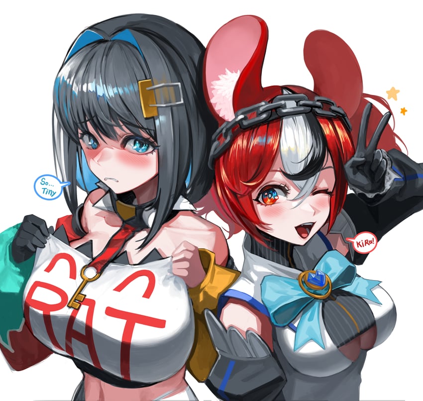 ouro kronii and hakos baelz (hololive and 1 more) drawn by yuudokou_shounen