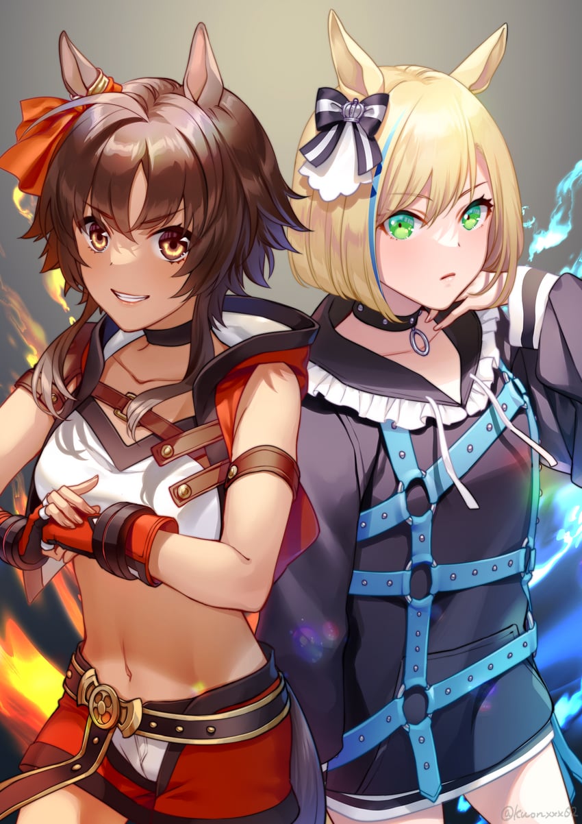 little cocon and bitter glasse (umamusume) drawn by akatsuki_(kuon)