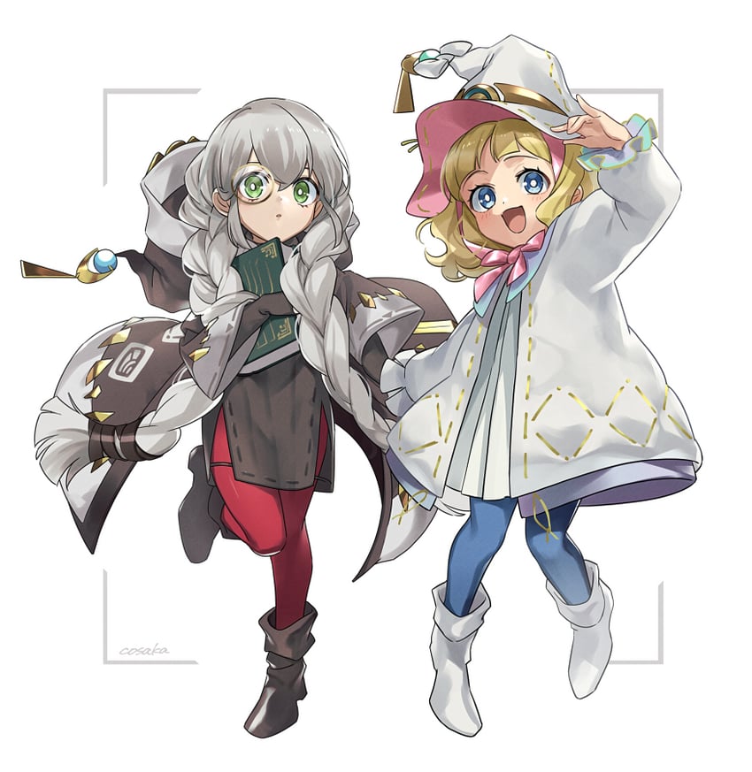 diabellstar the black witch, diabellze the original sinkeeper, astellar of the white forest, and elzette of the white forest (yu-gi-oh!) drawn by lunapont