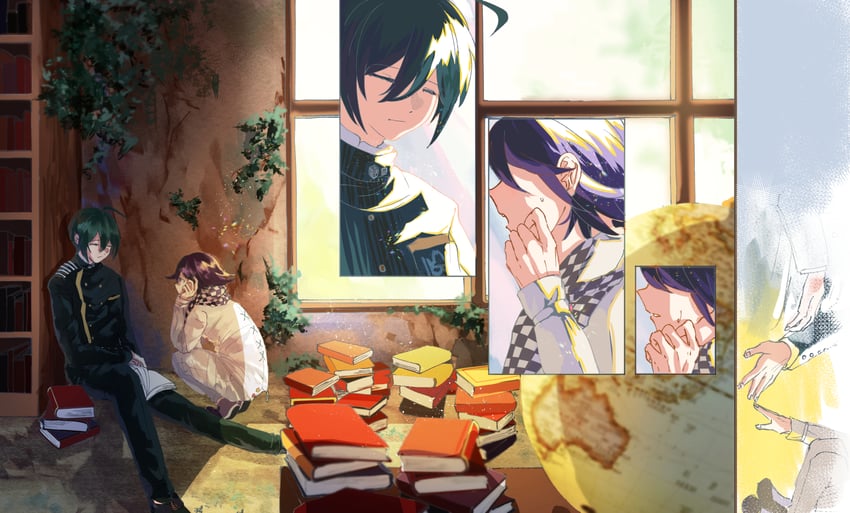 oma kokichi and saihara shuichi (danganronpa and 1 more) drawn by xiangdao_jiu_wenyi_fuxing_yixia
