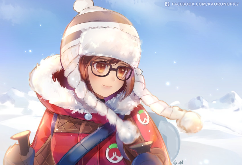 mei, snowball, and ecopoint: antarctica mei (overwatch and 1 more) drawn by kaoruru_(sakuno2911)
