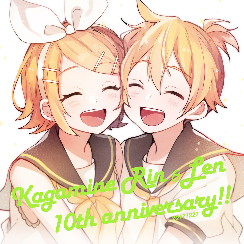 kagamine rin and kagamine len (vocaloid) drawn by tama_(songe)