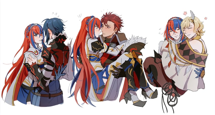 female alear, citrinne, alcryst, and diamant (fire emblem and 1 more) drawn by seirorath