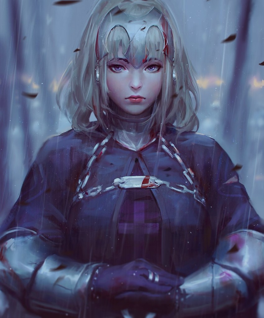 jeanne d'arc (fate and 1 more) drawn by guweiz