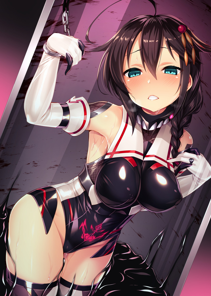 shigure and shigure kai ni (kantai collection and 2 more) drawn by satou_kuuki