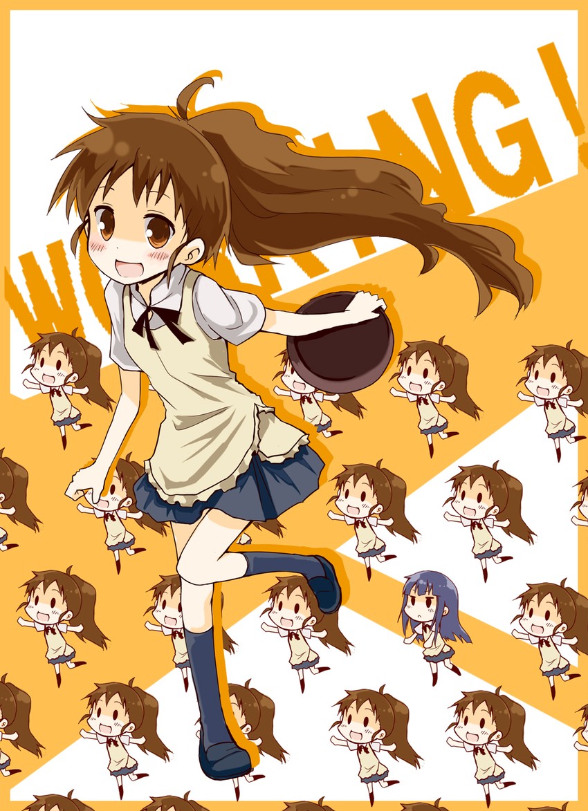 taneshima popura and yamada aoi (working!!) drawn by mugi_(banban53)