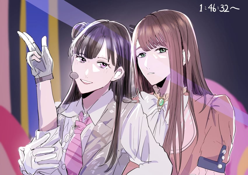 hanamiya nina and oonishi aguri (love live! and 3 more) drawn by zuisetsu