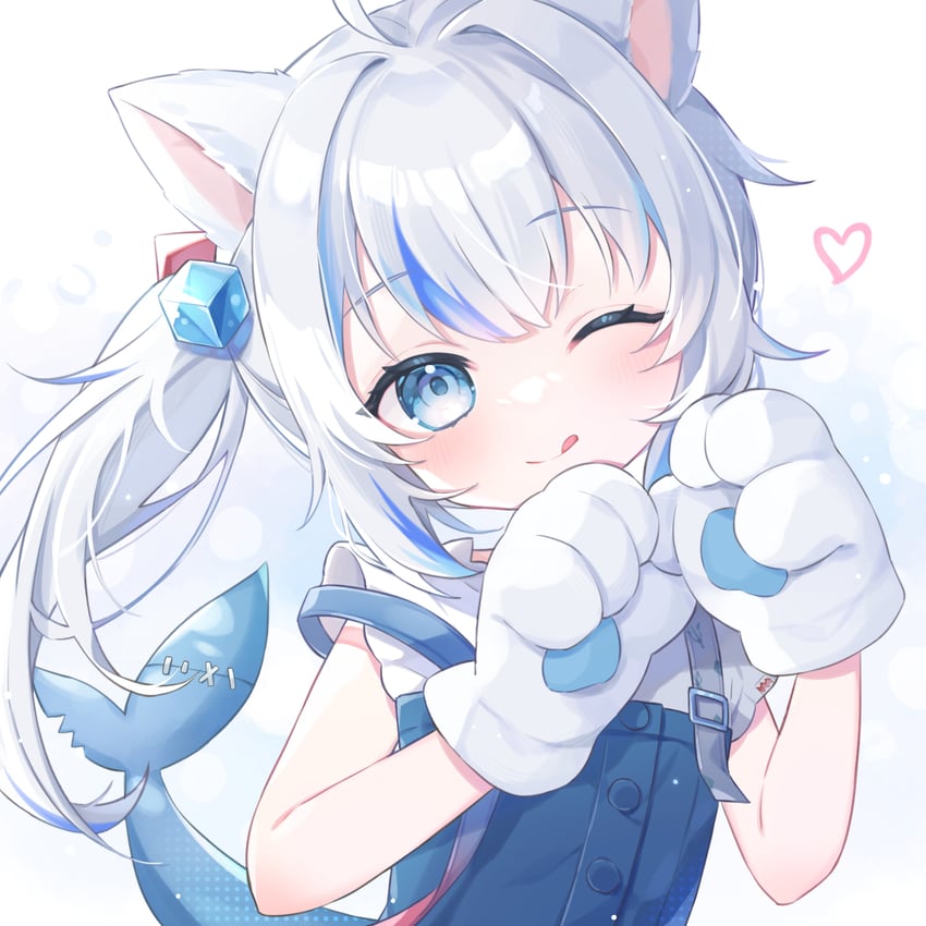 gawr gura (hololive and 1 more) drawn by nemuri_(nemu729o)