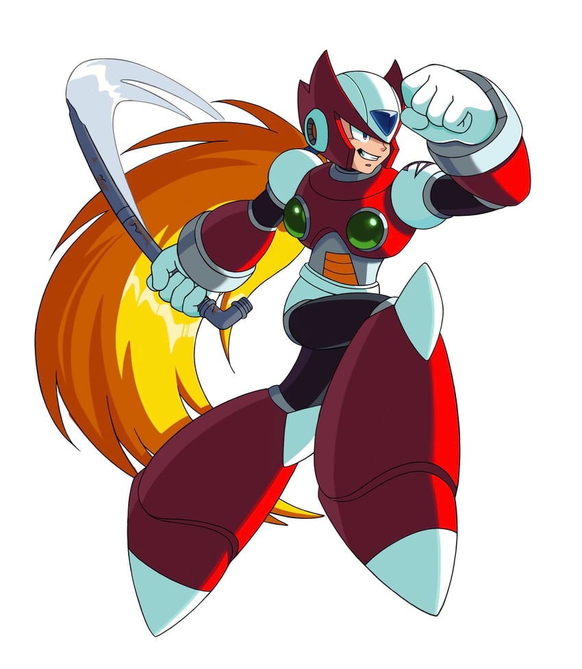 zero (mega man and 2 more) drawn by sprinqgueen