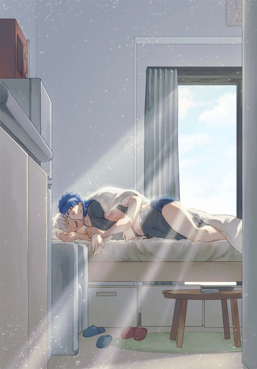 cu chulainn and archer (fate and 1 more) drawn by daro_maru