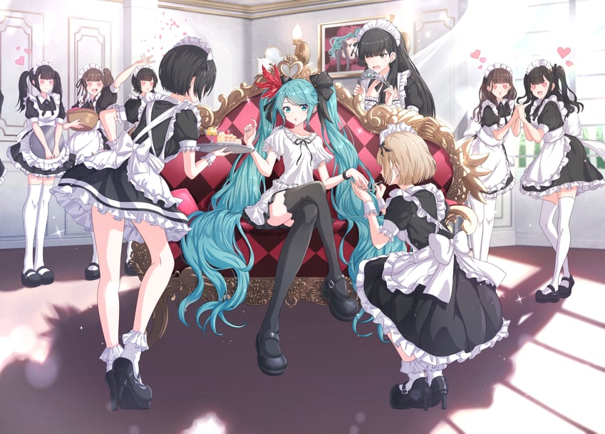 hatsune miku (vocaloid and 1 more) drawn by itogari