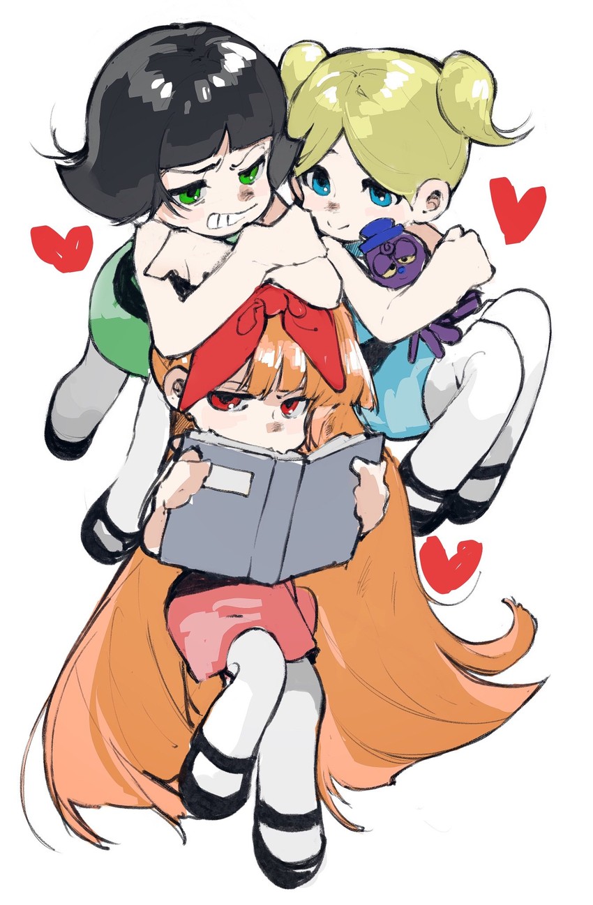 buttercup, blossom, and bubbles (powerpuff girls) drawn by daruma_owl