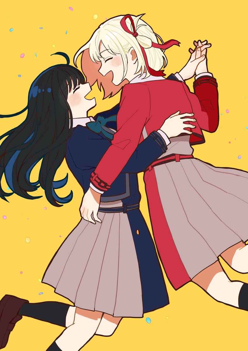 nishikigi chisato and inoue takina (lycoris recoil) drawn by kuro_gomaa