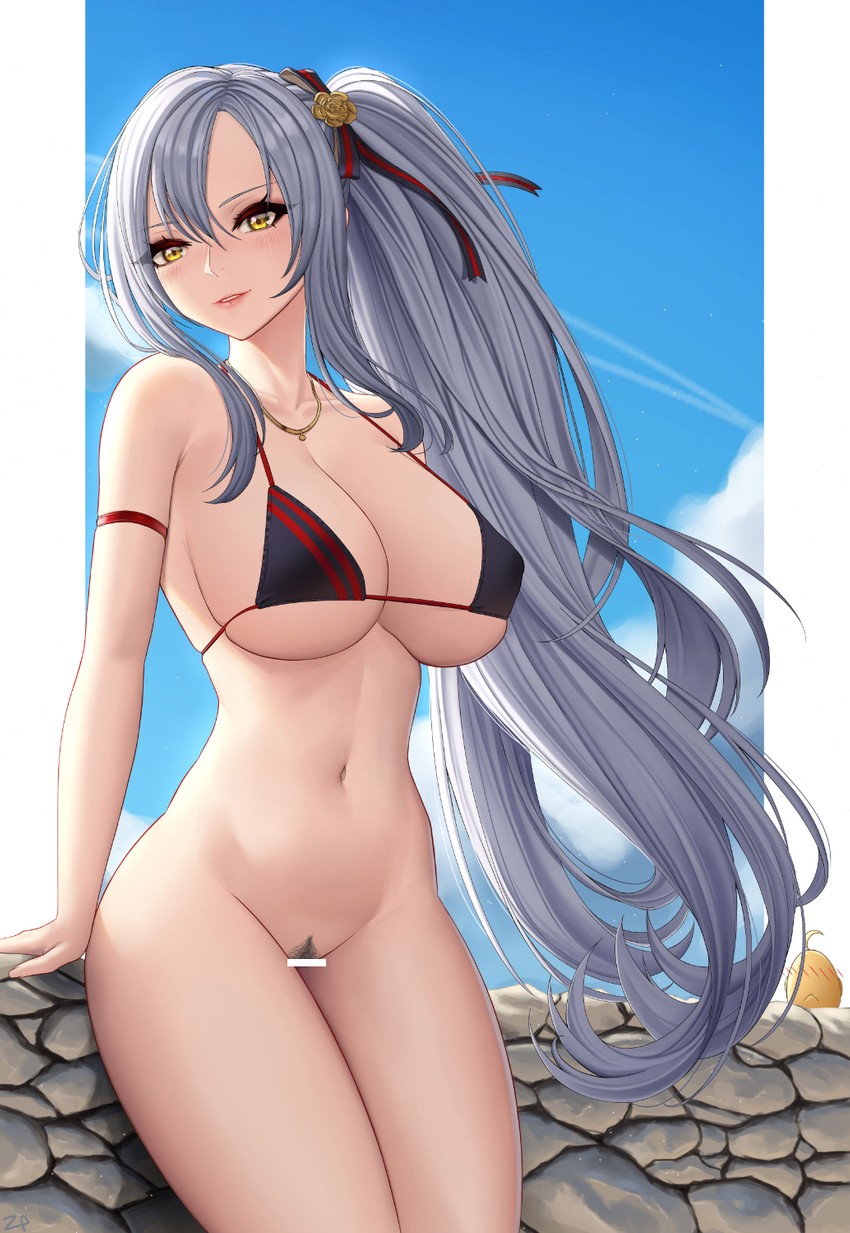 manjuu and drake (azur lane) drawn by zaphn