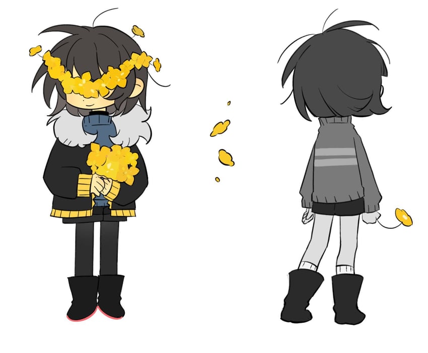 frisk and core frisk (undertale and 1 more) drawn by nuobeiyhengaoxingrenshini