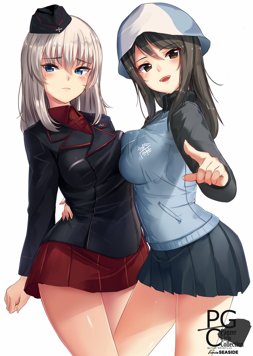 itsumi erika and mika (girls und panzer) drawn by akasaai