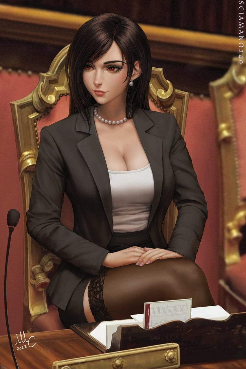 tifa lockhart (final fantasy and 1 more) drawn by sciamano240