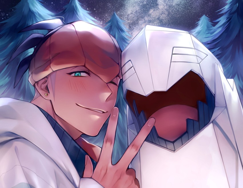 raihan and duraludon (pokemon and 1 more) drawn by meltnotmelt