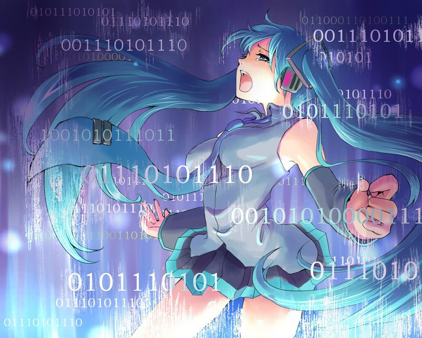 hatsune miku (vocaloid and 1 more) drawn by kobanzame
