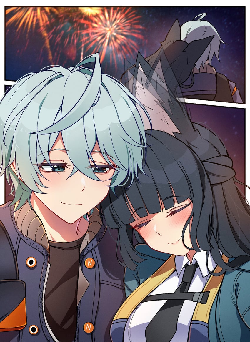 hoshimi miyabi and wise (zenless zone zero) drawn by midori_(midori13579)