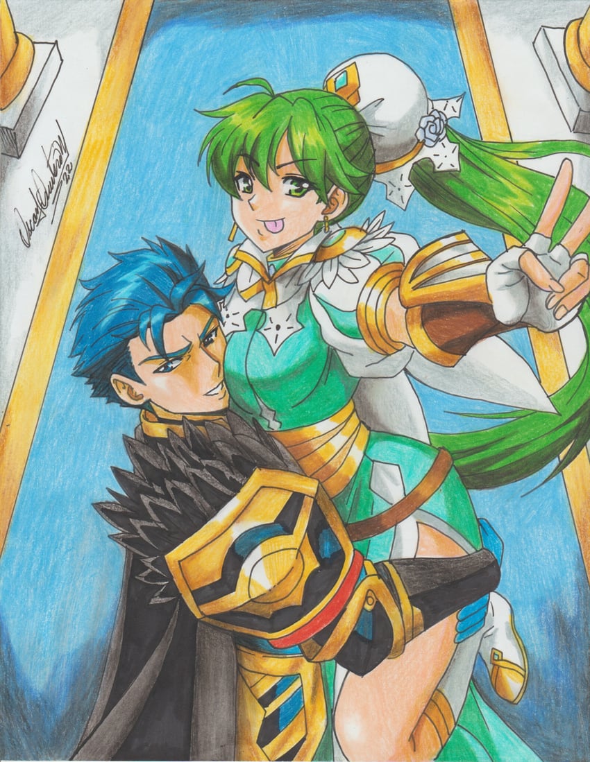 lyn and hector (fire emblem and 3 more) drawn by ravernclouk