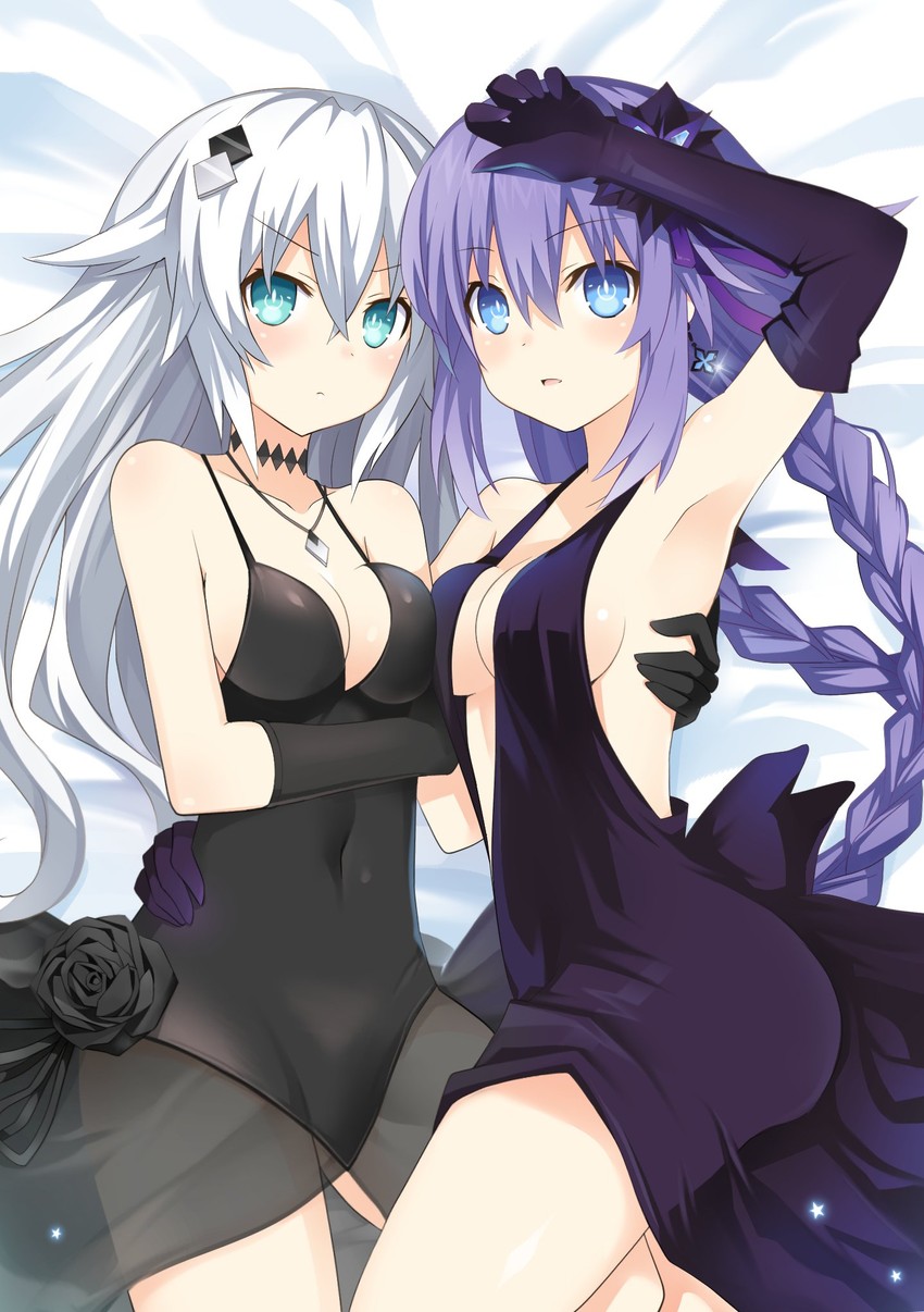 purple heart and black heart (azur lane and 1 more) drawn by zero_(ray_0805)