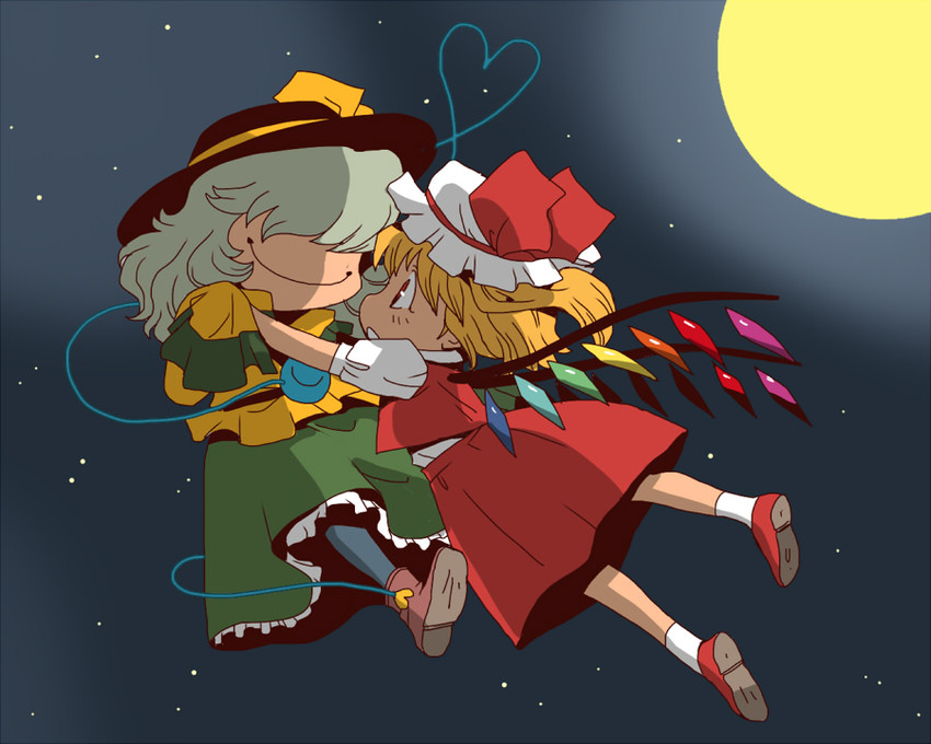 flandre scarlet and komeiji koishi (touhou) drawn by onikobe_rin