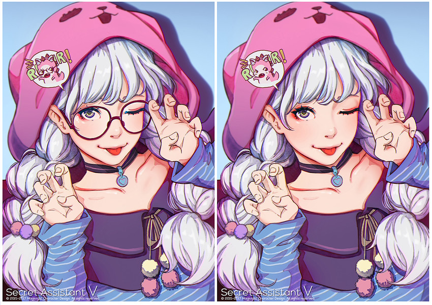 secret assistant (original and 1 more) drawn by magion02