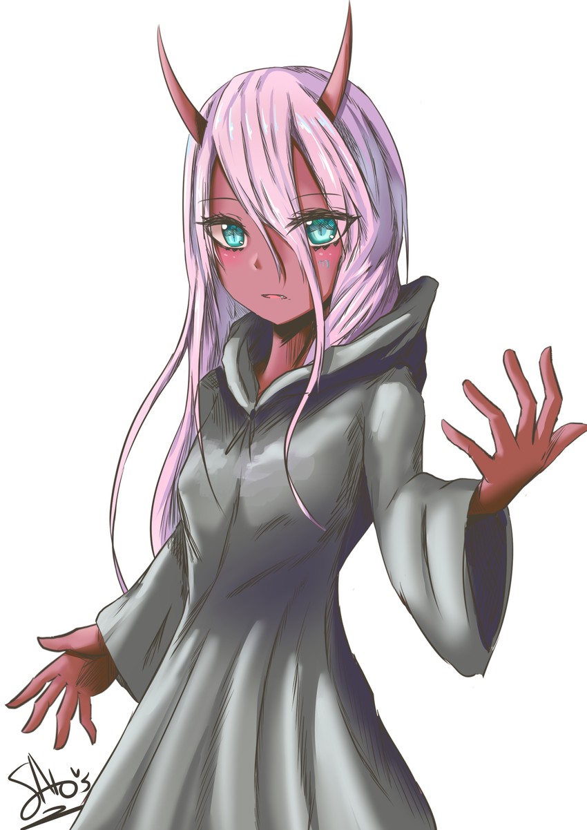 zero two (darling in the franxx) drawn by sato_art