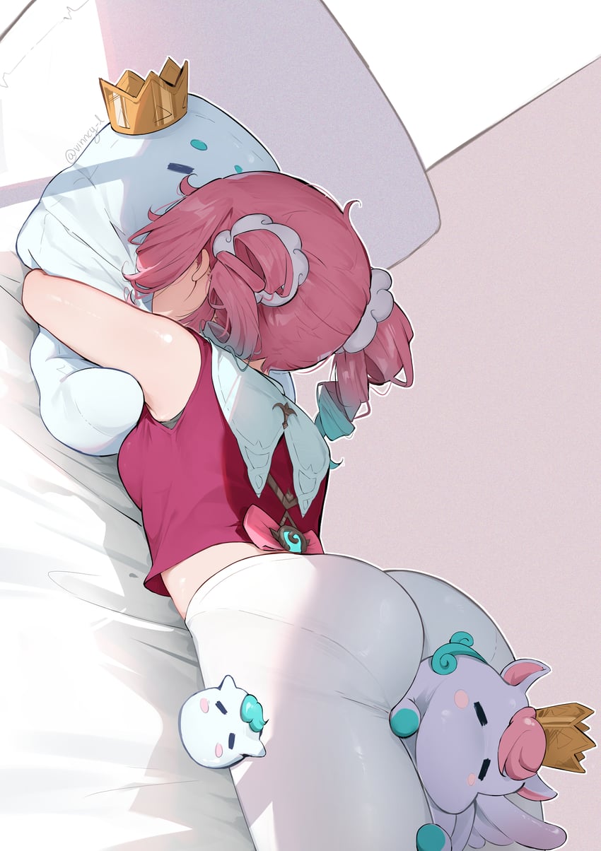 hyacine and little ica (honkai and 1 more) drawn by vincent_leo