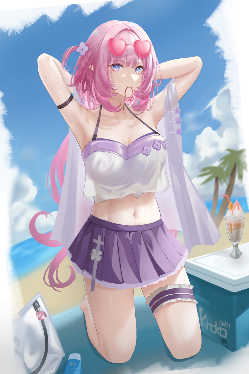 elysia and elf elysia (honkai and 1 more) drawn by kinokoneko
