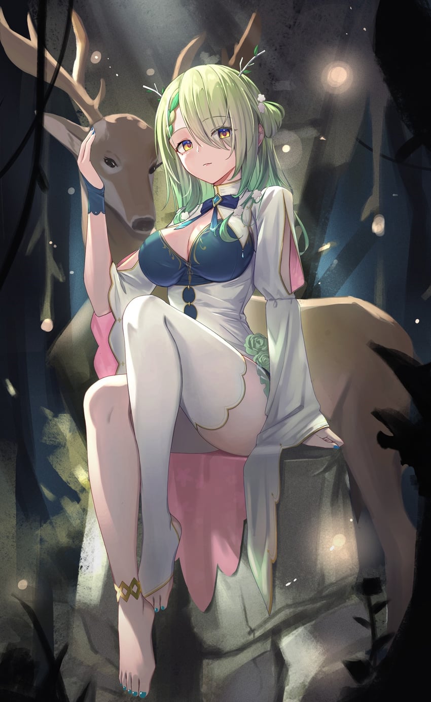 ceres fauna (hololive and 1 more) drawn by tokisaka_makoto
