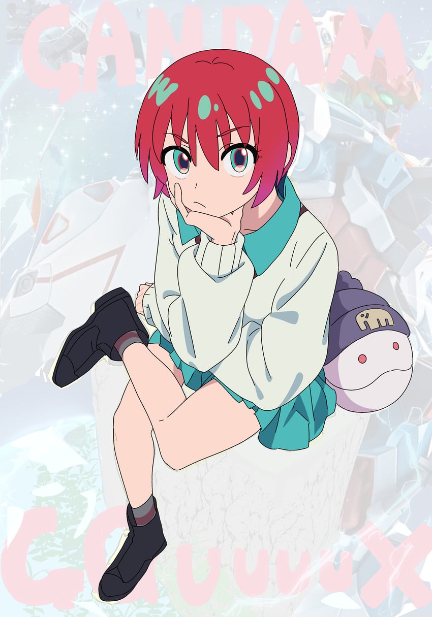 amate yuzuriha, haro, and gquuuuuux (gundam and 1 more) drawn by kosuda