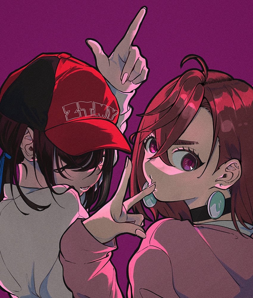 ayase momo and aca-ne (dandadan and 1 more) drawn by mo0o0og_mog
