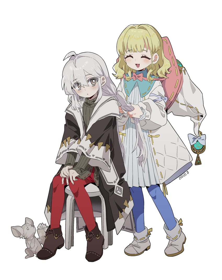 diabellstar the black witch, diabellze the original sinkeeper, astellar of the white forest, and elzette of the white forest (yu-gi-oh!) drawn by kaichou_(homehome_h)