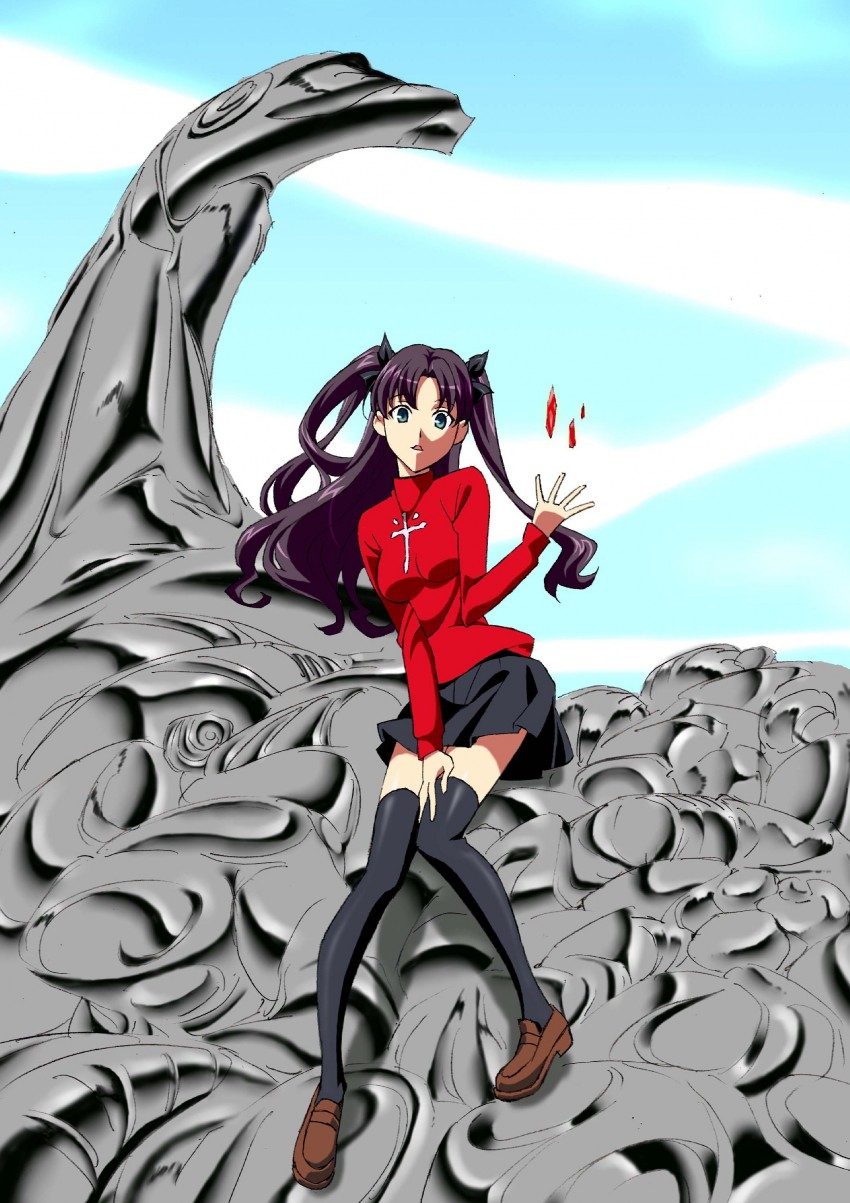 tohsaka rin (fate and 1 more) drawn by kurai_nao