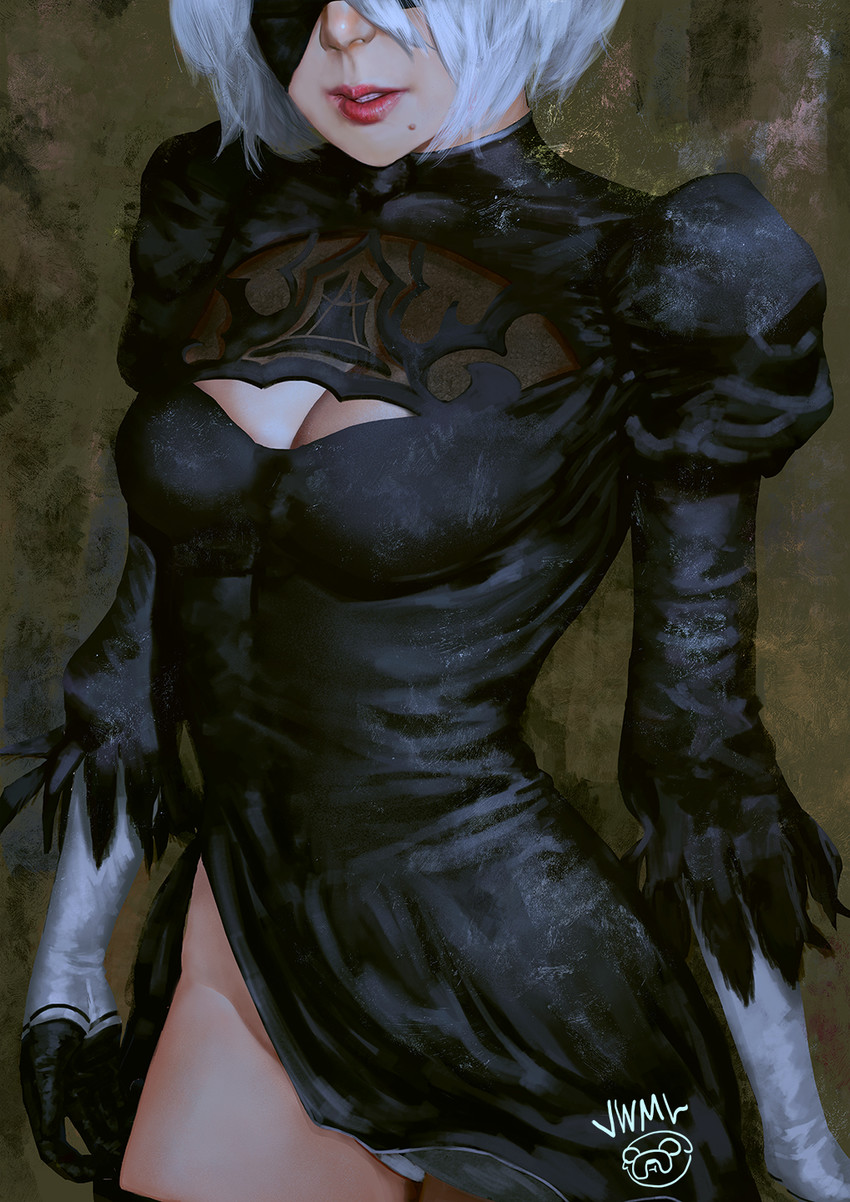 2b (nier and 1 more) drawn by justin_leyva_(steamy_tomato)
