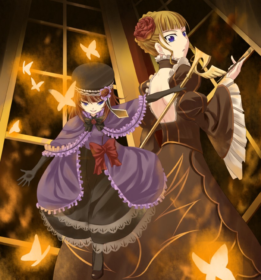 beatrice and eva beatrice (umineko no naku koro ni) drawn by makai_no_koutaishi