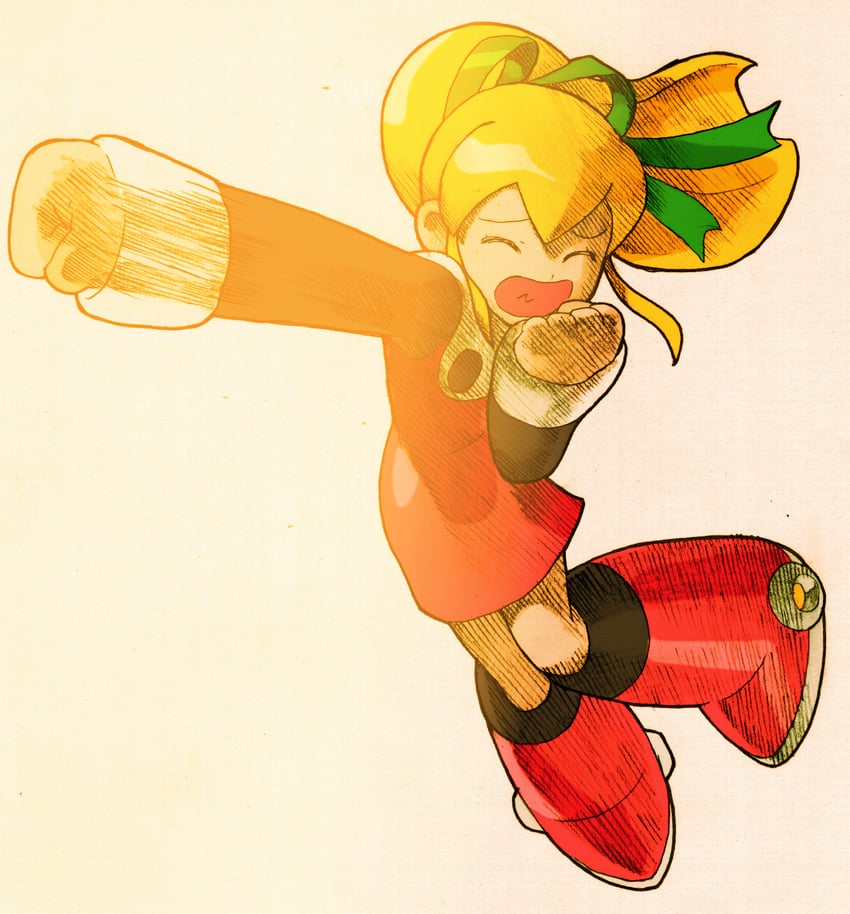roll (mega man and 3 more) drawn by bengus