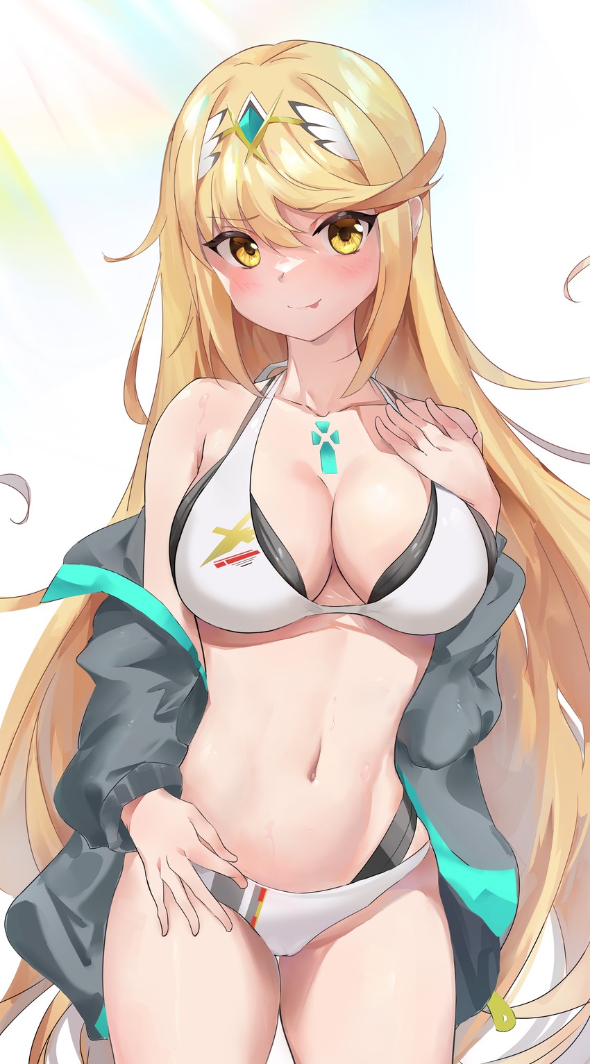 mythra (xenoblade chronicles and 1 more) drawn by kiiro_kimi