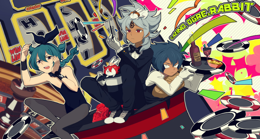kiyama hiroto, mistorene callus, baddap sleed, and eska bamel (inazuma eleven) drawn by laphy