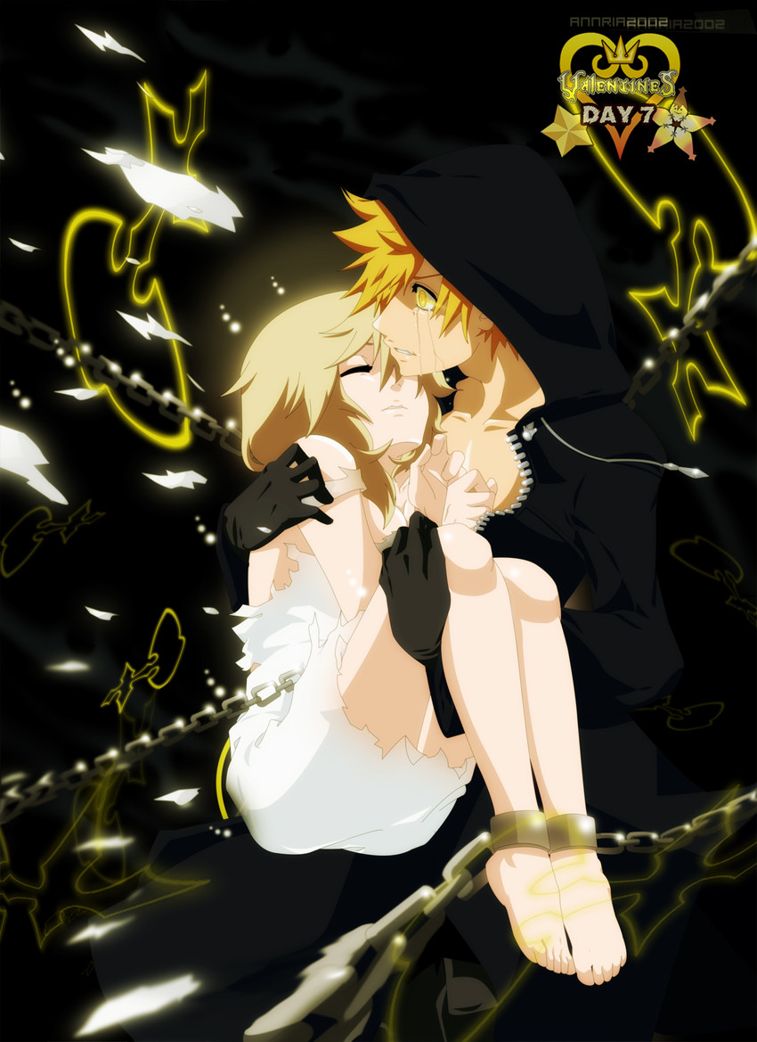 roxas and namine (kingdom hearts and 1 more) drawn by annria2002