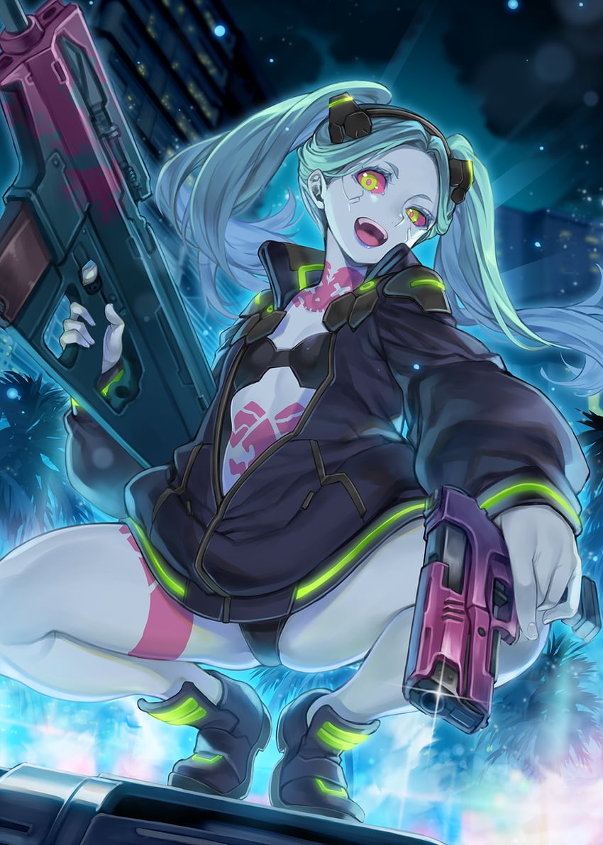 rebecca (cyberpunk and 1 more) drawn by hagure_keg