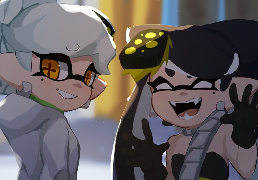 callie and marie (splatoon and 1 more) drawn by wuju59