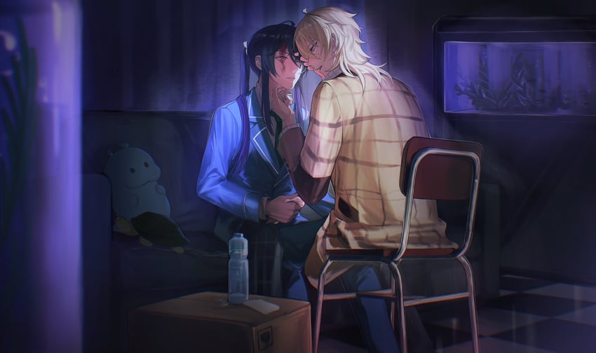 kanzaki souma and hakaze kaoru (ensemble stars!) drawn by ru_kosin